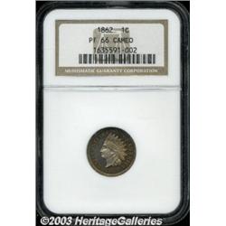 1862 1C PR66 Cameo NGC.