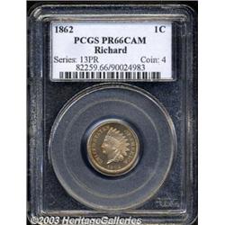 1862 1C PR66 Cameo PCGS.
