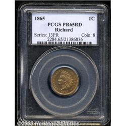 1865 1C PR65 Red PCGS.