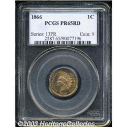1866 1C PR65 Red PCGS.