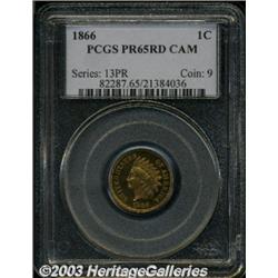 1866 1C PR65 Cameo PCGS.
