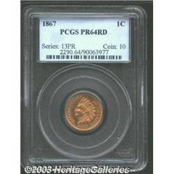 1867 1C PR64 Red PCGS.