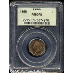 1869 1C PR65 Red and Brown PCGS.