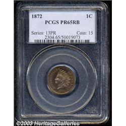 1872 1C PR65 Red and Brown PCGS.