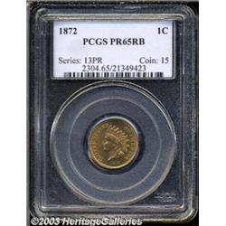 1872 1C PR65 Red and Brown PCGS.