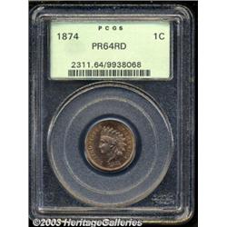 1874 1C PR64 Red PCGS.