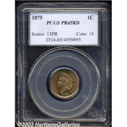 1875 1C PR65 Red PCGS.
