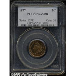 1877 1C PR65 Red and Brown PCGS.