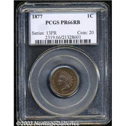 1877 1C PR66 Red and Brown PCGS.