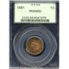 Image 1 : 1881 1C PR64 Red PCGS.