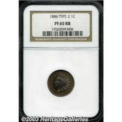1886 1C Type Two PR65 Red and Brown NGC.