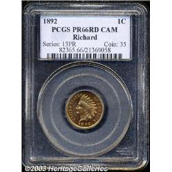 1892 1C PR66 Cameo PCGS.