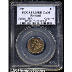 1897 1C PR65 Red Cameo PCGS.