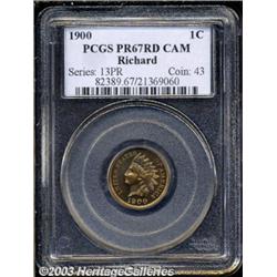 1900 1C PR67 Red Cameo PCGS.