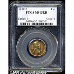1910-S 1C MS65 Red PCGS.