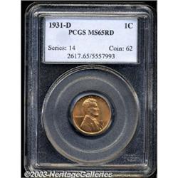 1931-D 1C MS65 Red PCGS.