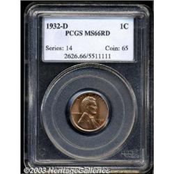 1932-D 1C MS66 Red PCGS.