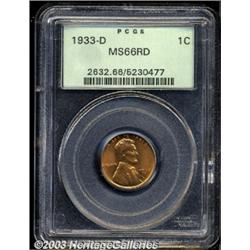 1933-D 1C MS66 Red PCGS.