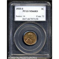 1935-S 1C MS66 Red PCGS.
