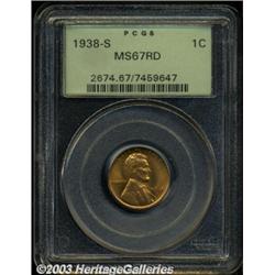 1938-S 1C MS67 Red PCGS.