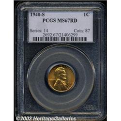 1940-S 1C MS67 Red PCGS.