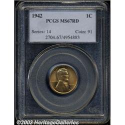 1942 1C MS67 Red PCGS.