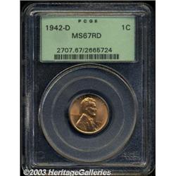 1942-D 1C MS67 Red PCGS.