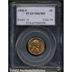 1942-S 1C MS67 Red PCGS.
