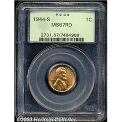 1944-S 1C MS67 Red PCGS.