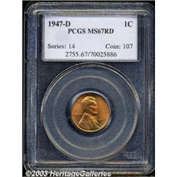 1947-D 1C MS67 Red PCGS.