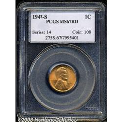 1947-S 1C MS67 Red PCGS.