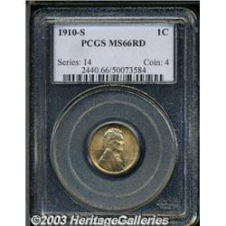 1910-S 1C MS66 Red PCGS.