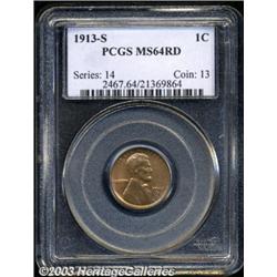 1913-S 1C MS64 Red PCGS.
