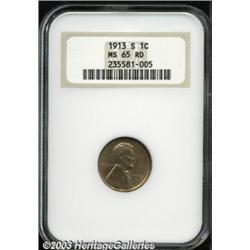 1913-S 1C MS65 Red NGC.