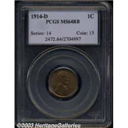 1914-D 1C MS64 Red and Brown PCGS.