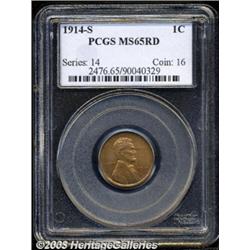 1914-S 1C MS65 Red PCGS.