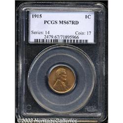 1915 1C MS67 Red PCGS.