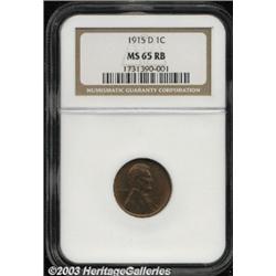 1915-D 1C MS65 Red and Brown NGC.