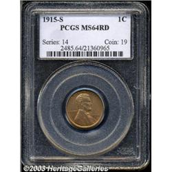 1915-S 1C MS64 Red PCGS.