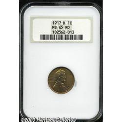 1917-D 1C MS65 Red NGC.