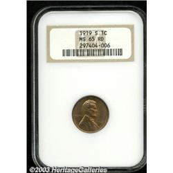 1919-S 1C MS65 Red NGC.