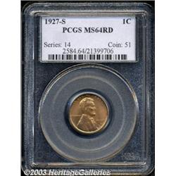1927-S 1C MS64 Red PCGS.