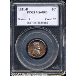 1931-D 1C MS65 Red PCGS.
