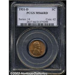1931-D 1C MS66 Red PCGS.