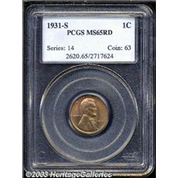 1931-S 1C MS65 Red PCGS.