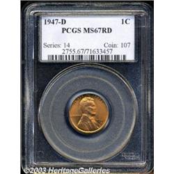 1947-D 1C MS67 Red PCGS.