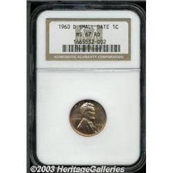 1960-D 1C Small Date MS67 Red NGC.