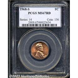 1968-S 1C MS67 Red PCGS.