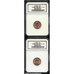 1983 1C Doubled Die Reverse MS67 Red NGC, FS-36