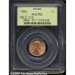 1984 1C Doubled Die Obverse MS67 Red PCGS.